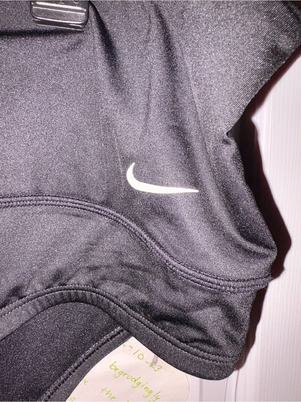 Nike Black High-Waist Bikini Bottoms with Swoosh NWT 2x Competitive - Picture 2 of 7